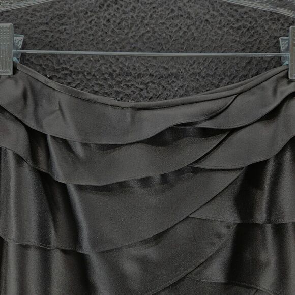 Adrianna Papell Womens Skirt Black Size 6 100% Polyester Zipper In The Back - Picture 8 of 12